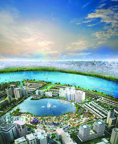 Phối cảnh công viên giải trí tầm cỡ quốc tế Ocean World Ho Chi Minh lần đầu tiên xuất hiện và nằm trọn trong lòng khu đô thị Vạn Phúc.