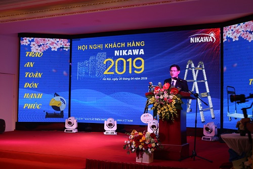 Đại diện Nikawa Việt Nam giới thiệu về định hướng hoạt động của công ty trong năm 2019.