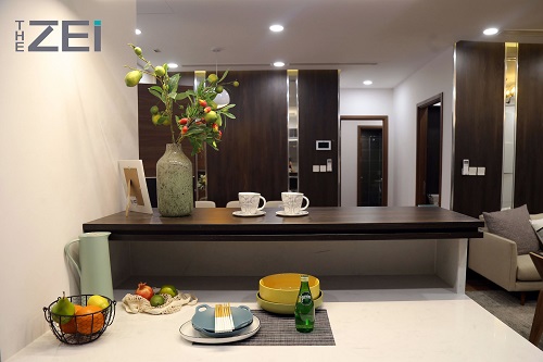 Căn hộ mẫu The Zei được chăm chút từng chi tiết nhỏ. 