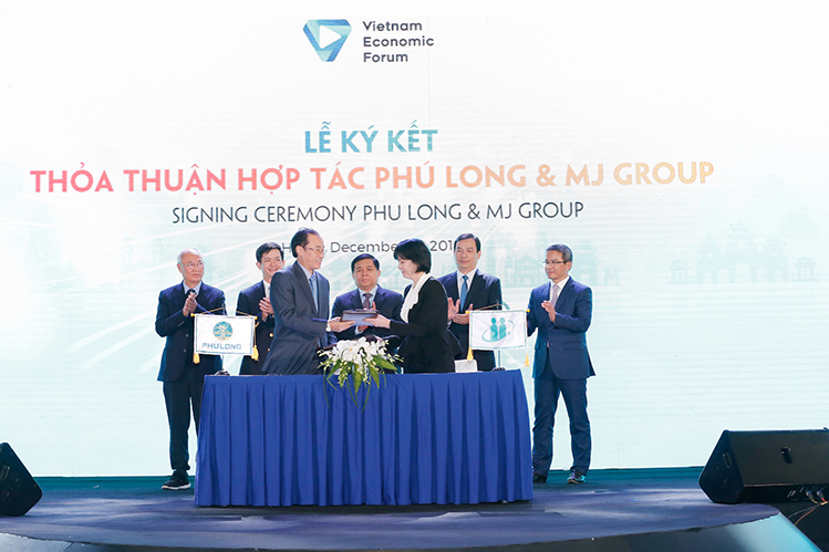 Lễ ký thỏa thuận hợp tác giữa Phú Long và MJ Group.