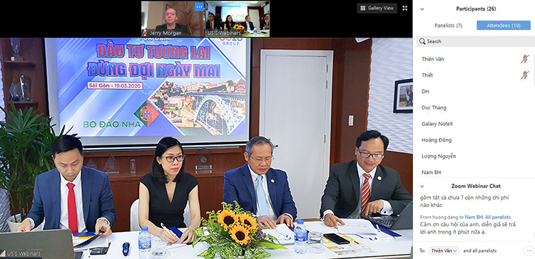 Tọa đàm ngày 19/3 với sự tham dự của Mercan Group đại diện chương trình Bồ Đào Nha
