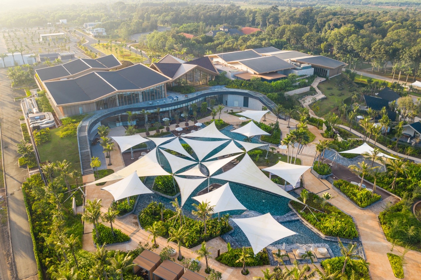 Binh Chau Onsen kiến tạo một không gian sống chất lượng cùng các trải nghiệm nghỉ dưỡng khoáng nóng độc đáo tại miền Nam. Ảnh phối cảnh: Novaland.